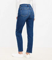 Petite Curvy High Rise Slim Jeans Dark Wash