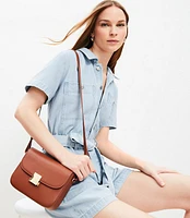 Denim Utility Romper in Light Wash Indigo