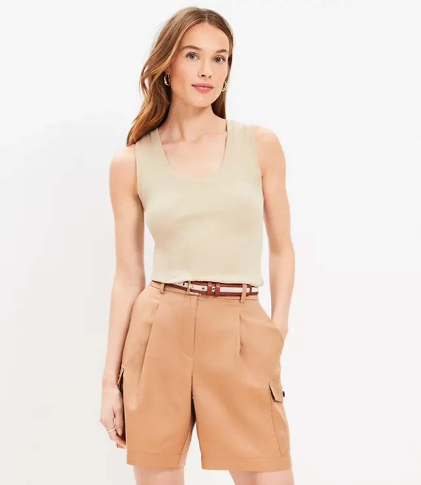 Drapey Cargo Bermuda Shorts