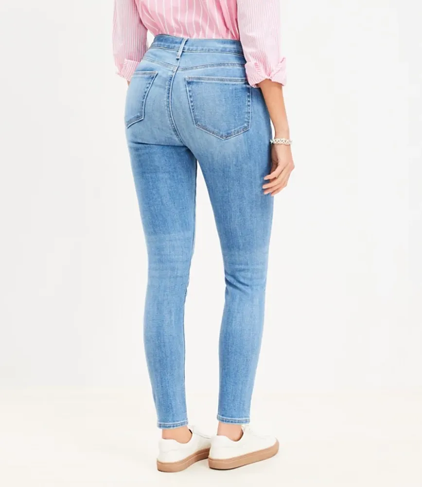 Curvy High Rise Skinny Jeans Classic Mid Wash