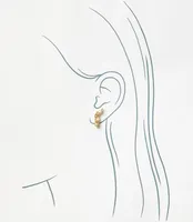 Pearlized Crystal Delicate Stud Earrings