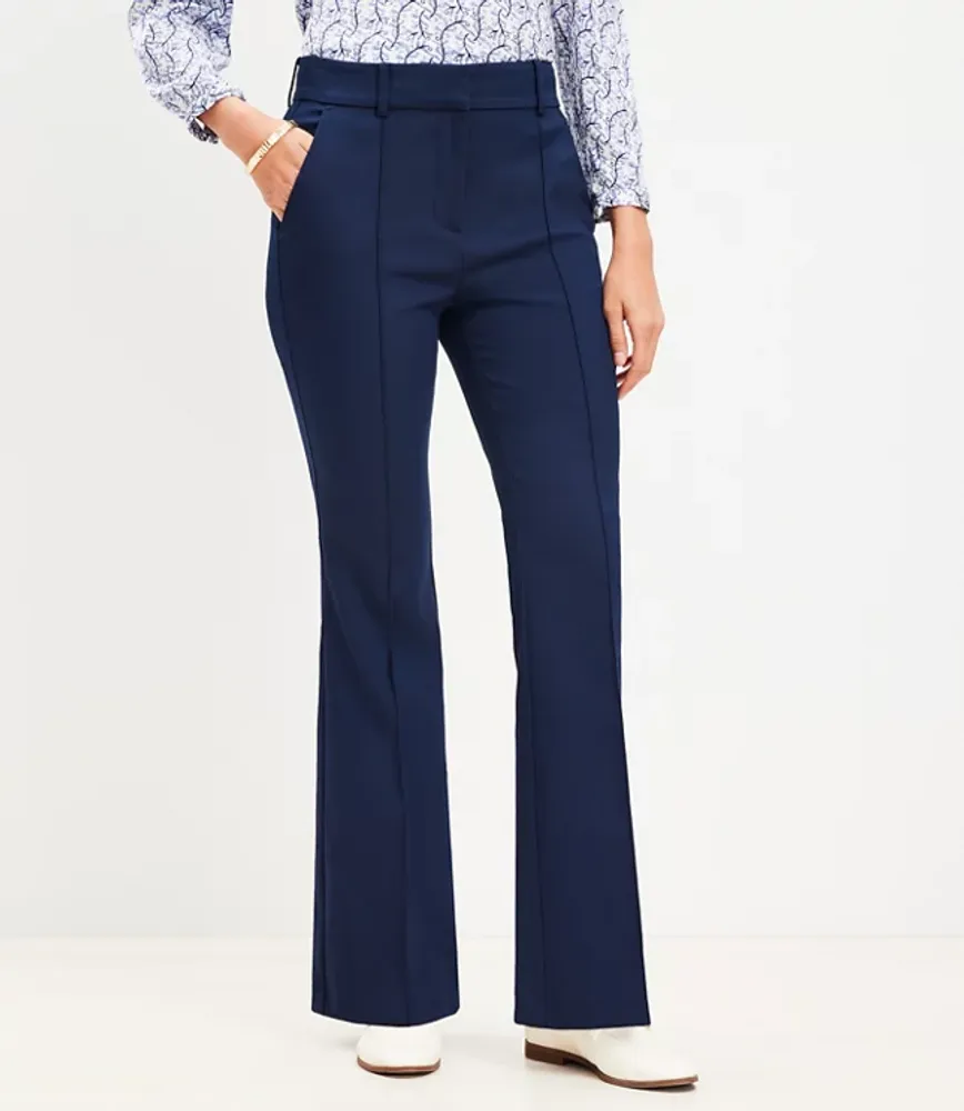 Petite Pintucked Sutton Flare Pants