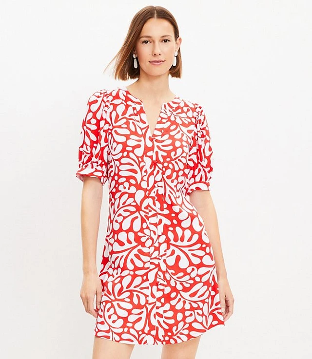 Loft Rio Floral Balloon Sleeve Button Swing Dress at Hamilton Place in Chattanooga, TN Loft Rio Floral Balloon Sleeve Button Swing Dress at Hamilton Place in Chattanooga, TN