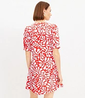 Rio Floral Balloon Sleeve Button Swing Dress