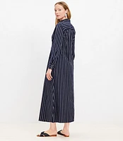 Striped Maxi Shirtdress