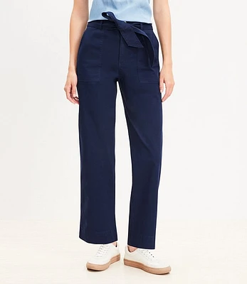 Petite Utility Straight Pants Twill