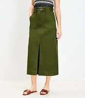 Midi Utility Pocket Skirt