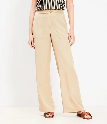 Patch Pocket Wide Leg Pants Emory