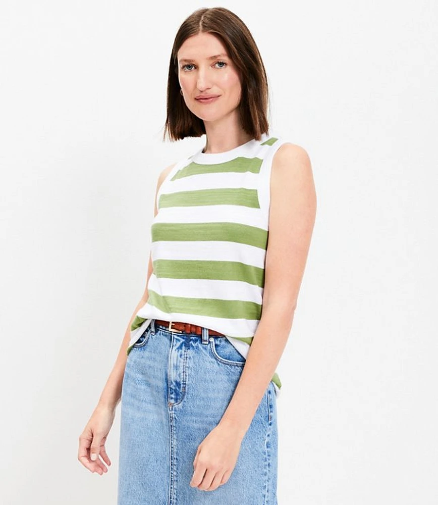 Petite Striped Harbor Tank Top