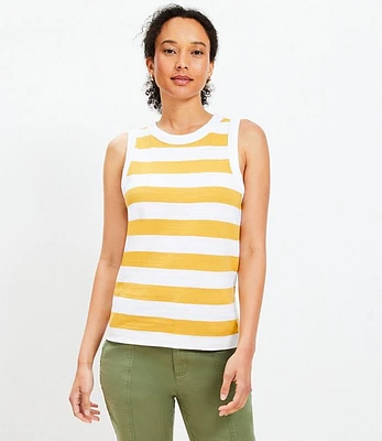 Petite Striped Harbor Tank Top