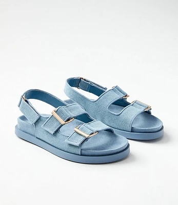 Double Strap Molded Footbed Sandals