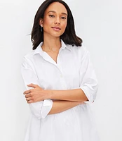 Petite Poplin Swing Shirtdress