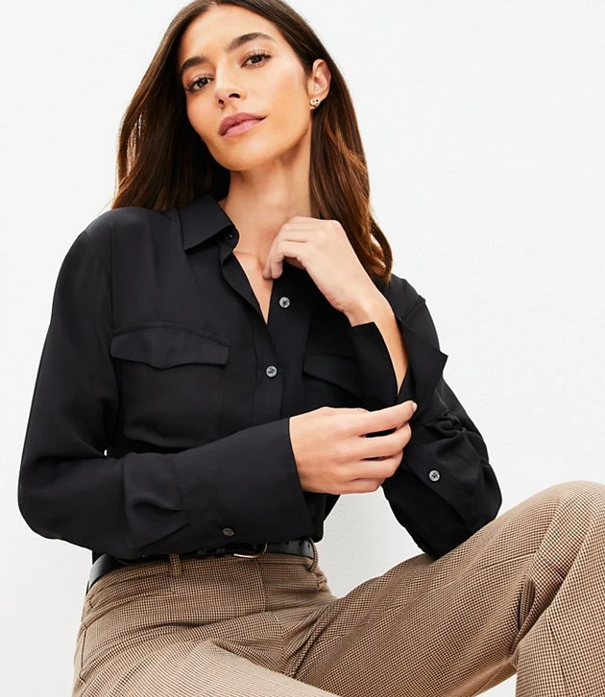 Wide Cuffed Utility Shirt