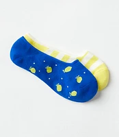 Lemon No Show Sock Set