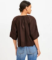 Wide Hem V-Neck Top