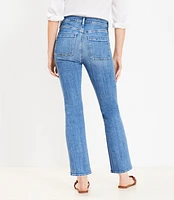 High Rise Kick Crop Utility Jeans in Light Wash