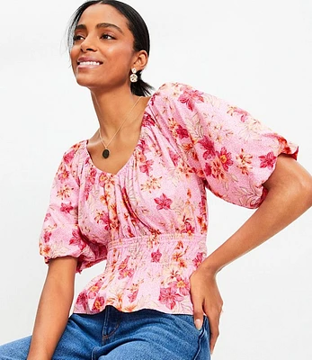 Lily Gathered Waist V-Neck Blouse