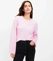 Ribtrim Flare Sleeve Sweater