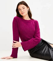 Ribtrim Flare Sleeve Sweater