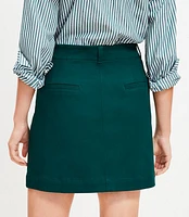 Twill Patch Pocket Mini Skirt