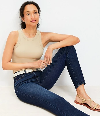 Petite High Rise Slim Jeans Rinse Wash