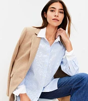 Sequin End On Cotton Relaxed Shirt