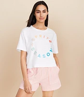 Lou & Grey Spritz Season Cropped Soft Slub Tee