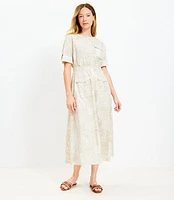 Petite Tile Utility Midi Pocket Dress