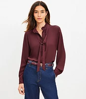 Ruffle Tie Neck Blouse