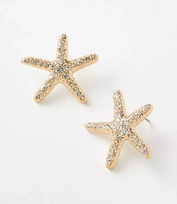 Pave Starfish Earrings