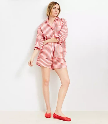 Striped Poplin Everyday Oversized Pocket Shirt