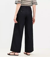 Petite Pintucked Wide Leg Pants