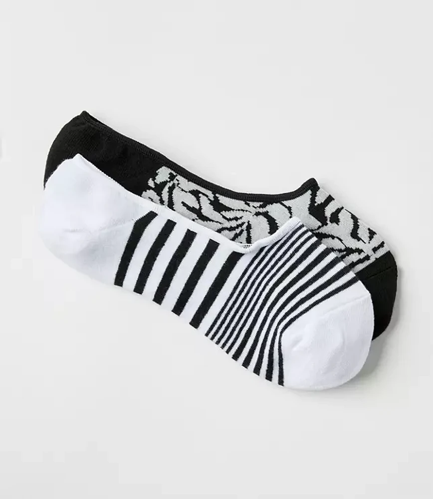 Fern & Stripe No Show Sock Set