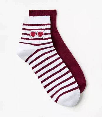 Heart Sunglasses Ankle Sock Set