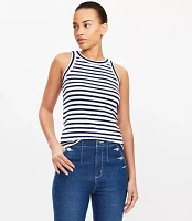 Petite Stripe Perfect Ribbed Tank Top