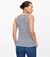 Petite Stripe Perfect Ribbed Tank Top