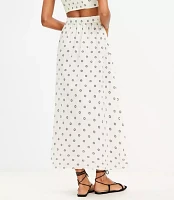 LOFT Beach Dotted Linen Cotton Maxi Wrap Skirt