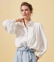 Petite Gathered Swing Jacket