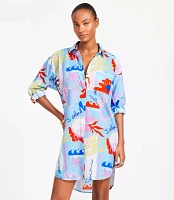 LOFT Beach Seaside Button Pocket Swimsuit Coverup