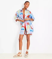 LOFT Beach Seaside Button Pocket Swimsuit Coverup