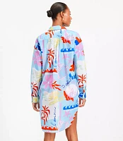 LOFT Beach Seaside Button Pocket Swimsuit Coverup