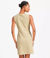 Petite Textured Side Knot Mini Dress