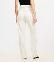 Mid Rise Relaxed Straight Jeans Ecru
