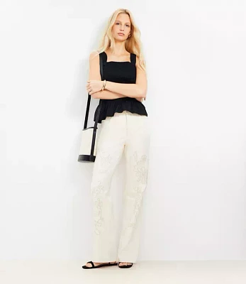 Mid Rise Relaxed Straight Jeans Ecru