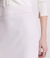 Petite LOFT Versa Crepe Drape Welt Pocket Mini Skirt