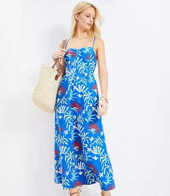 LOFT Beach Sun Strappy Back Midi Dress