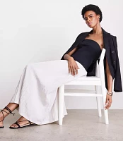 LOFT Versa Strapless Mixed Media Maxi Dress