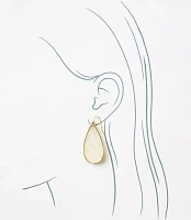 Mother Of Pearl Oversized Pull Through Teardrop Earrings
