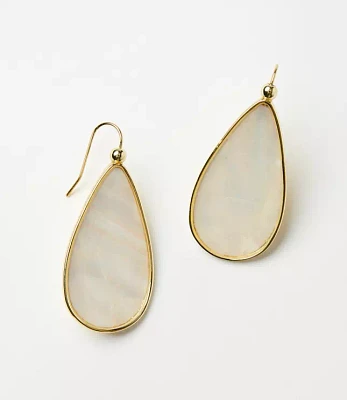 Mother Of Pearl Oversized Pull Through Teardrop Earrings