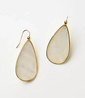 Mother Of Pearl Oversized Pull Through Teardrop Earrings
